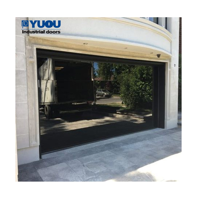 Frameless Glass Modern Residential Automatic Sectional Garage Door