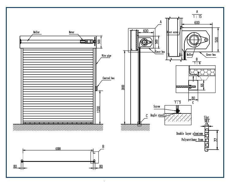 roll up garage door structure diagram