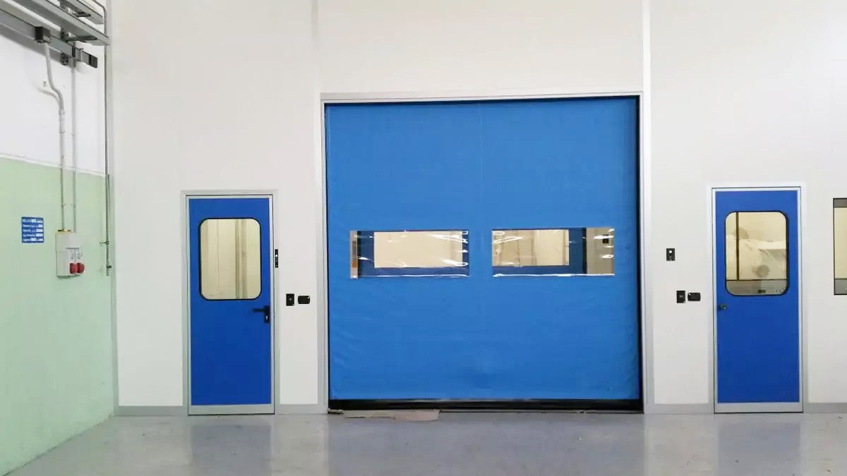 Zipper high speed door for medicine factory