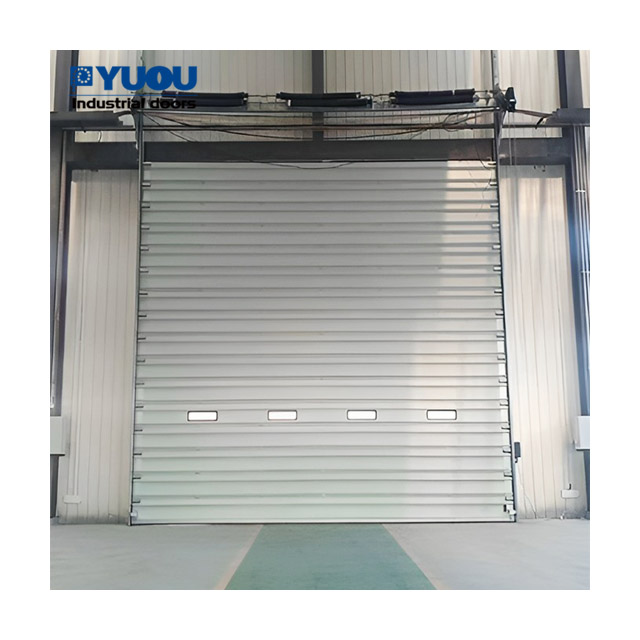 Super Size Windproof Insulated with Rib Industrial Sectional Door