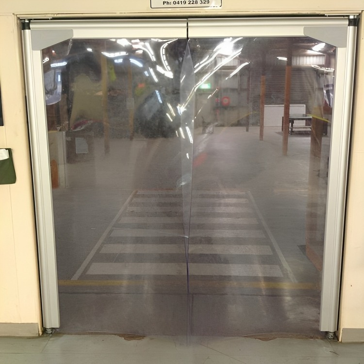 Flexible PVC Double Acting Impact Traffic Swing Door