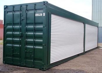 Roller shutter door for container