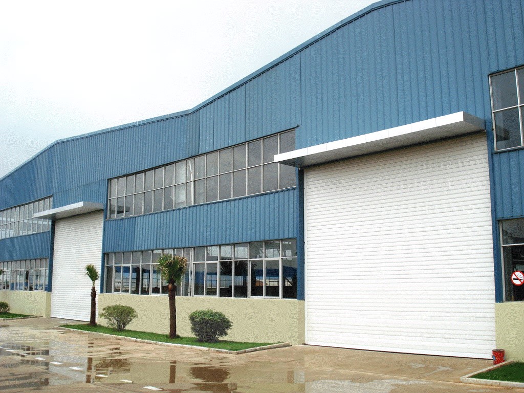 Roller shutter door for factory gate