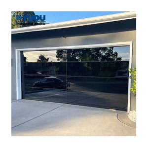 Frameless Glass Modern Residential Automatic Sectional Garage Door