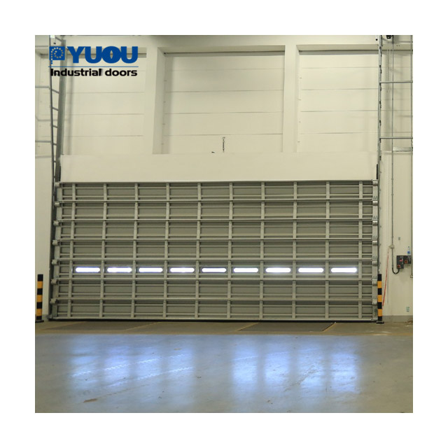 Super Size Windproof Insulated with Rib Industrial Sectional Door