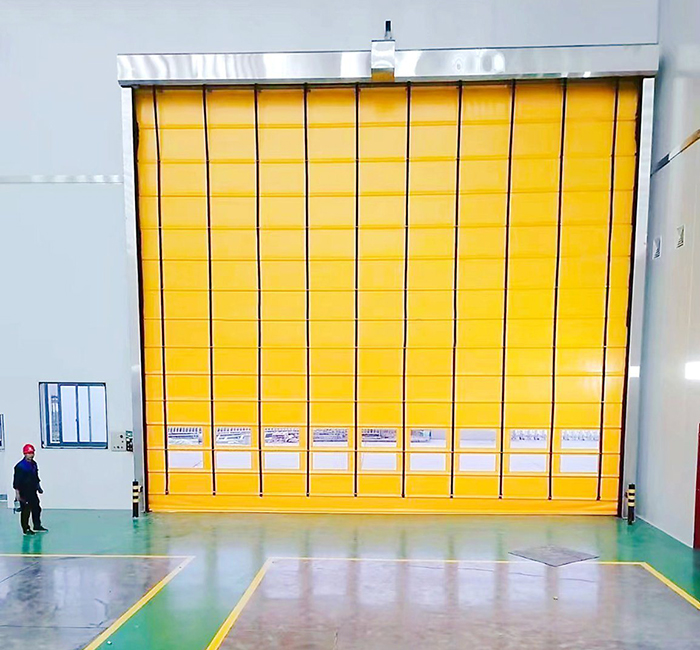 Stacking high speed door for factory gate