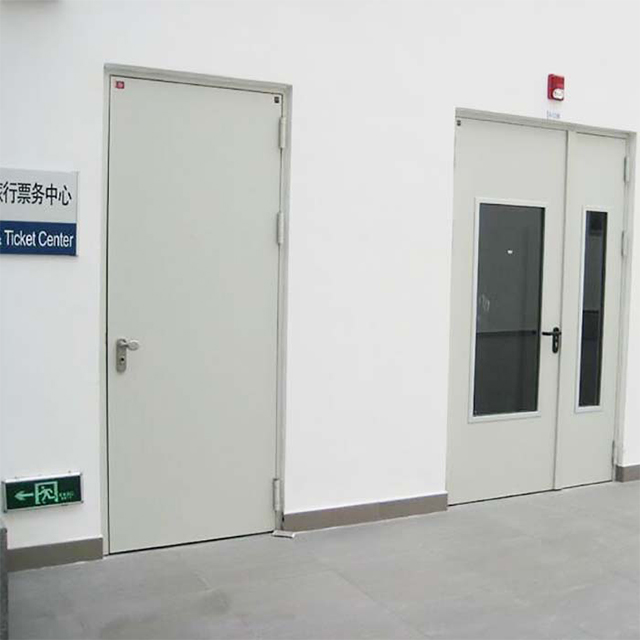 Fire rated steel door