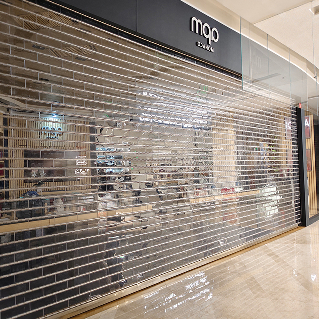 Stainless Steel Transparent Roll Up Door