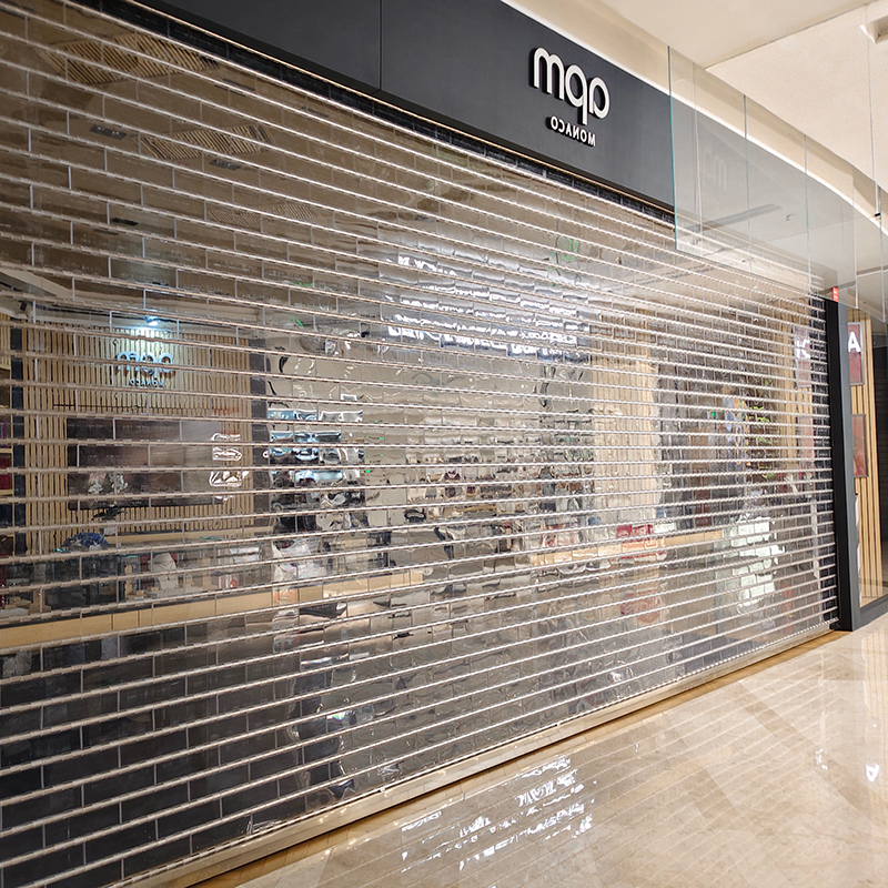 Stainless Steel Transparent Roll Up Door