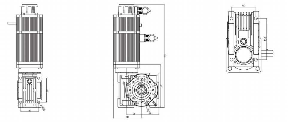 2200W high speed door motor