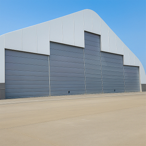 Flexible PVC fabric fold up hangar door