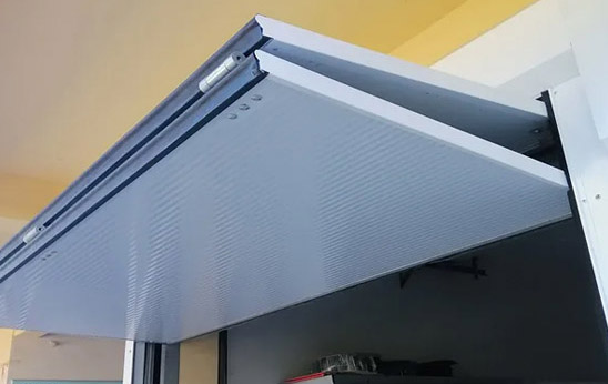 vertical bifold garage door