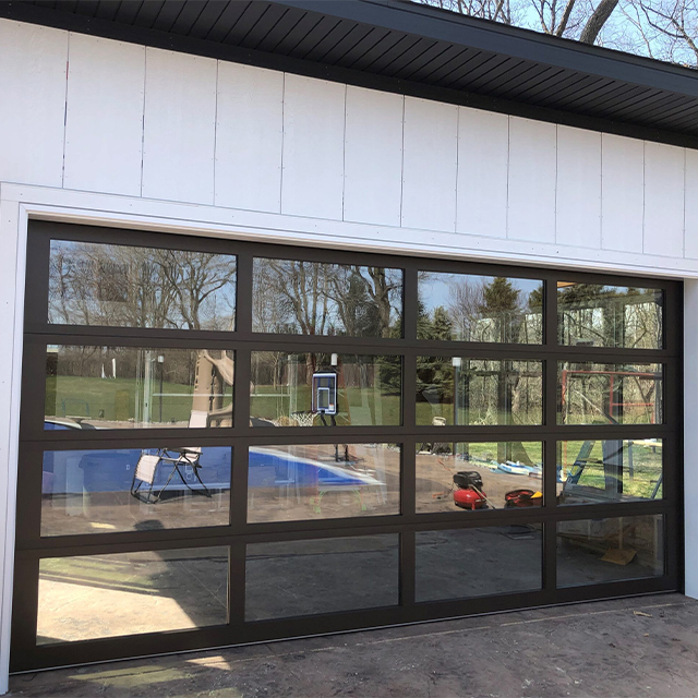 glass sectional door