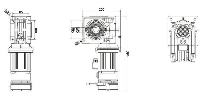 1500W high speed door motor