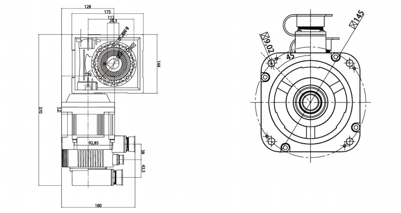 freezer high speed door motor dimension