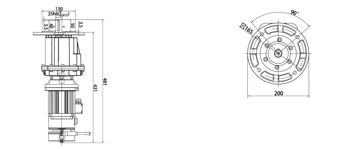 1500W spiral high speed door motor