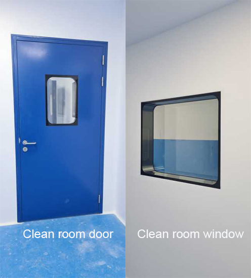 Clean room door and window