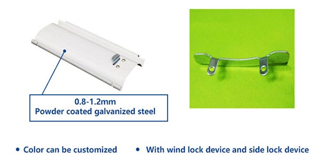 steel roll up door anti-wind shutter slats