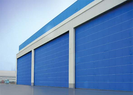 Fabric hangar door