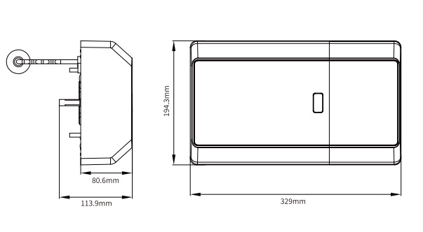 Garage door motor dimension